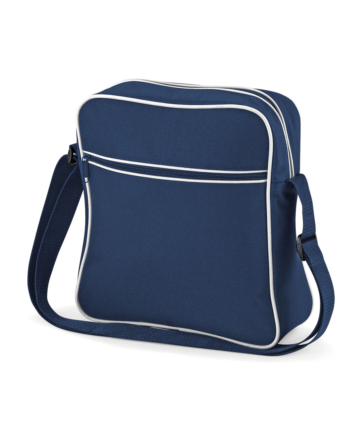 Tryck din logga på Väskor från Bagbase - Anpassa Retro flygväska i färgen Marinblå One Size för företag, föreningar och privatpersoner