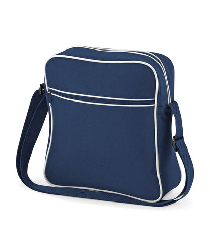 Tryck din logga på Väskor från Bagbase - Anpassa Retro flygväska i färgen Marinblå One Size för företag, föreningar och privatpersoner