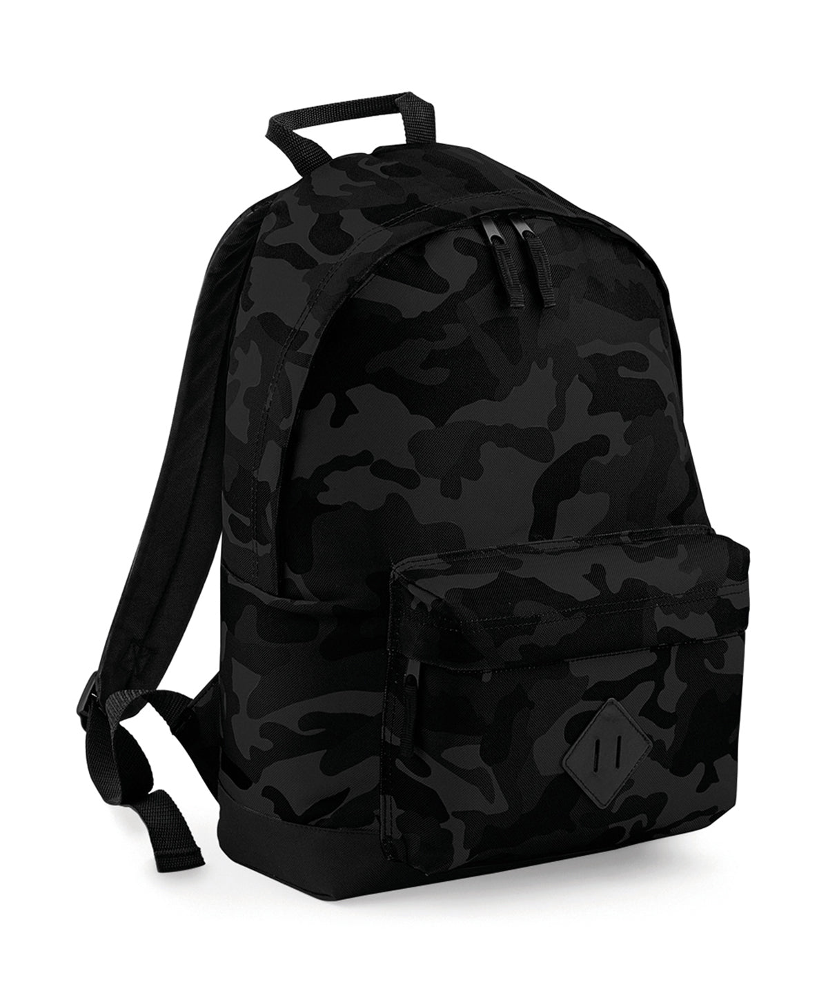 Tryck din logga på Väskor från Bagbase - Anpassa Camo ryggsäck i färgen Svart One Size för företag, föreningar och privatpersoner