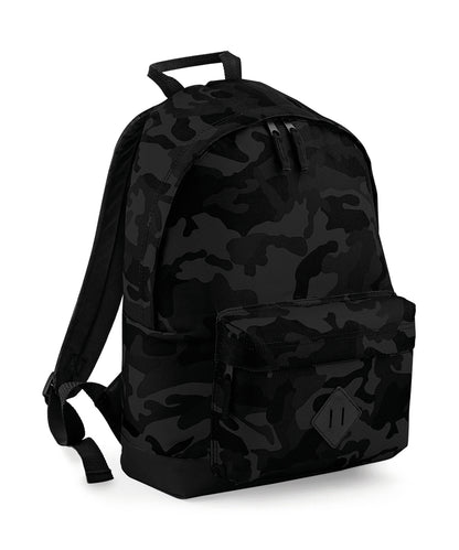 Tryck din logga på Väskor från Bagbase - Anpassa Camo ryggsäck i färgen Svart One Size för företag, föreningar och privatpersoner