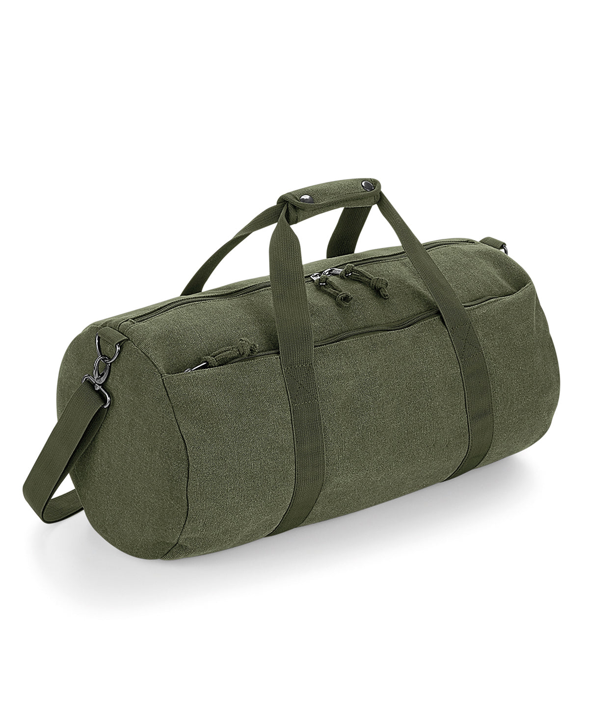 Tryck din logga på Väskor från Bagbase - Anpassa Tunnväska i vintage canvas i färgen Mörkgrön One Size för företag, föreningar och privatpersoner