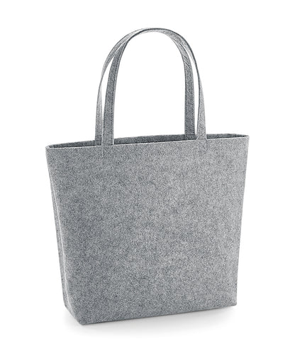 Tryck din logga på Väskor från Bagbase - Anpassa Felt Shopper i färgen Ljunggrå One Size för företag, föreningar och privatpersoner