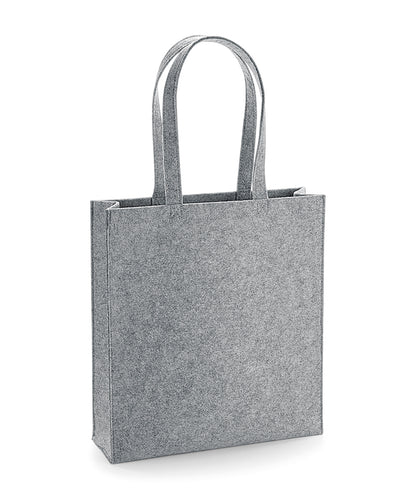Tryck din logga på Väskor från Bagbase - Anpassa Felt Tote i färgen Ljunggrå One Size för företag, föreningar och privatpersoner
