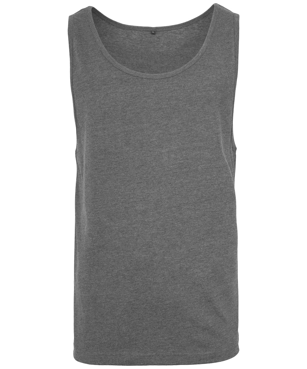 Tryck din logga på Linnen från Build Your Brand - Anpassa Jersey stor tank i färgen Mörkgrå för företag, föreningar och privatpersoner