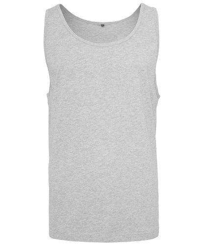 Tryck din logga på Linnen från Build Your Brand - Anpassa Jersey stor tank i färgen Ljunggrå för företag, föreningar och privatpersoner
