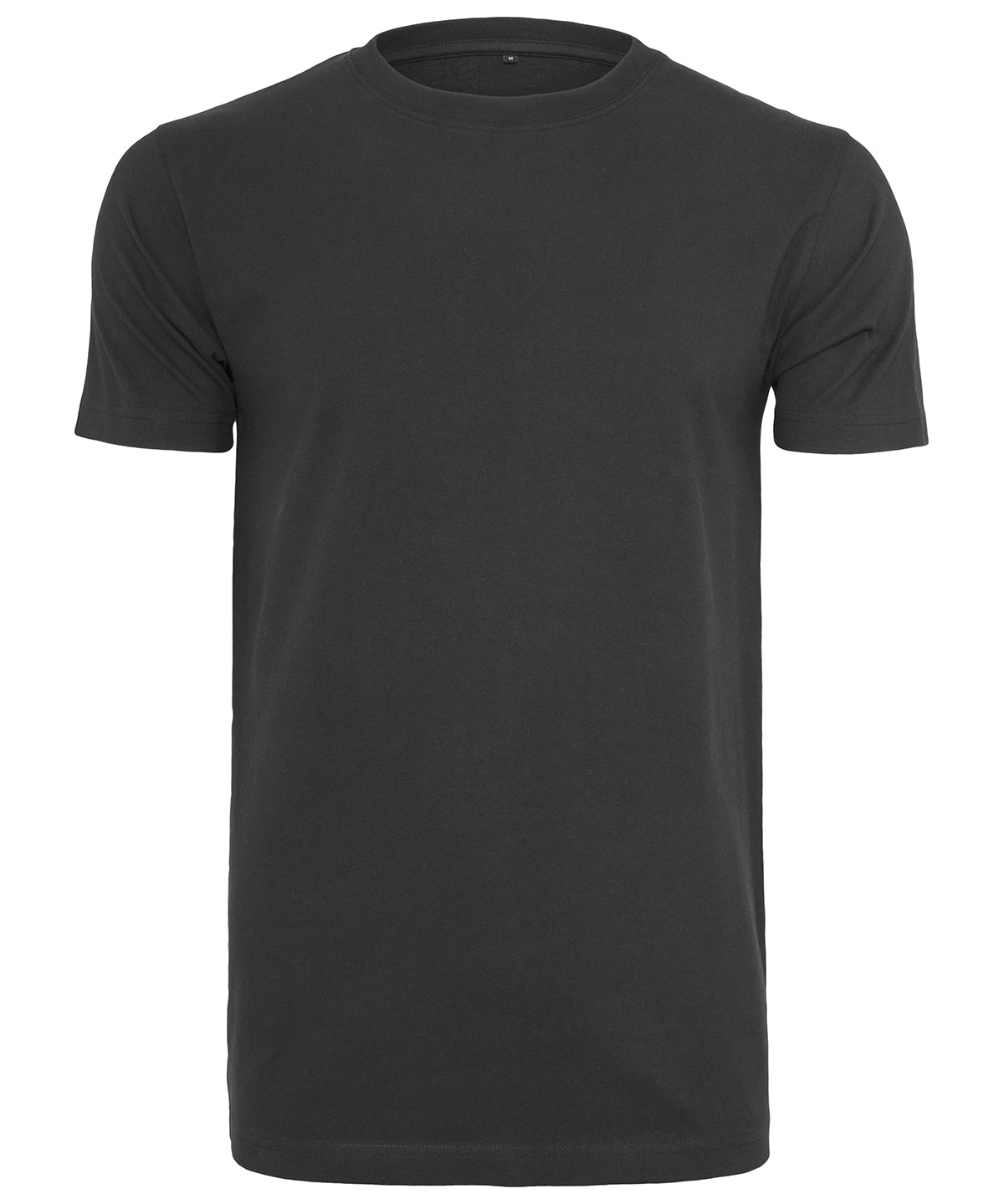 Tryck din logga på T-shirts från Build Your Brand - Anpassa Classic Crew Neck T-Shirt i färgen Svart för företag, föreningar och privatpersoner