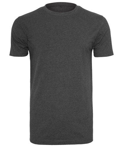 Tryck din logga på T-shirts från Build Your Brand - Anpassa Classic Crew Neck T-Shirt i färgen Mörkgrå för företag, föreningar och privatpersoner
