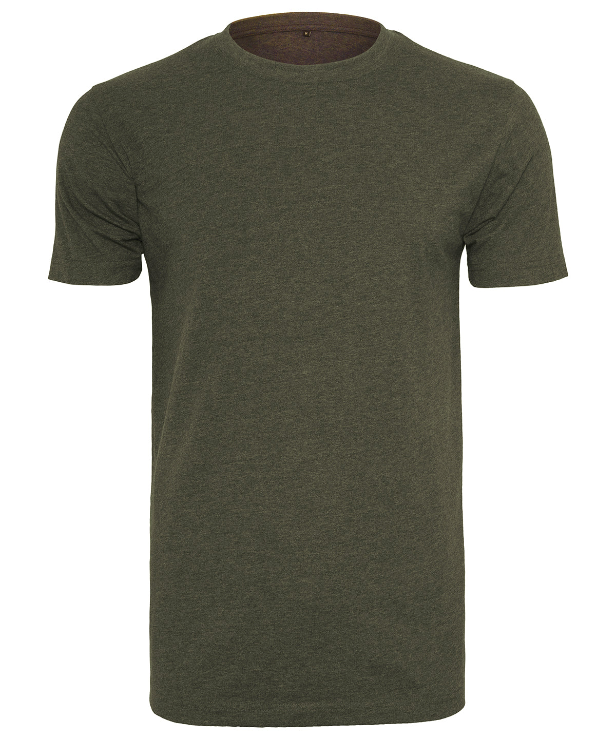 Tryck din logga på T-shirts från Build Your Brand - Anpassa Classic Crew Neck T-Shirt i färgen Oliv för företag, föreningar och privatpersoner