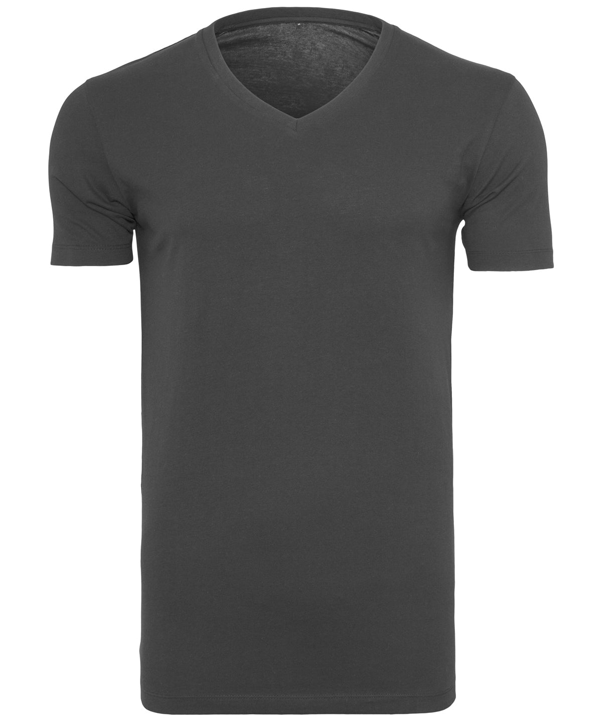 Tryck din logga på T-shirts från Build Your Brand - Anpassa Light V-Neck T-Shirt- Herr i färgen Svart för företag, föreningar och privatpersoner