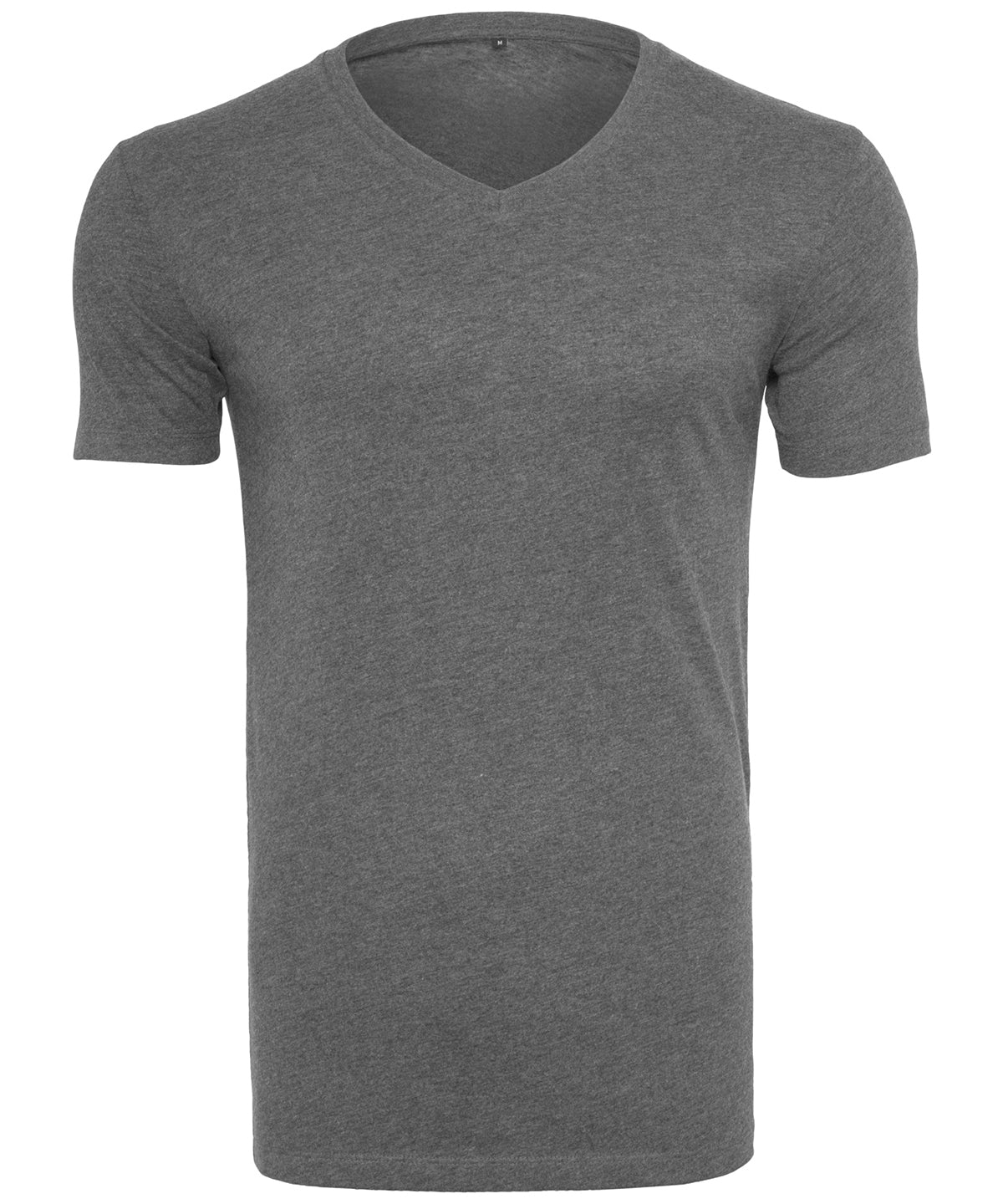 Tryck din logga på T-shirts från Build Your Brand - Anpassa Light V-Neck T-Shirt- Herr i färgen Mörkgrå för företag, föreningar och privatpersoner