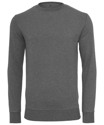 Tryck din logga på Sweatshirts från Build Your Brand - Anpassa Build Your Brand - Lätt Crew Sweatshirt i färgen Mörkgrå för företag, föreningar och privatpersoner
