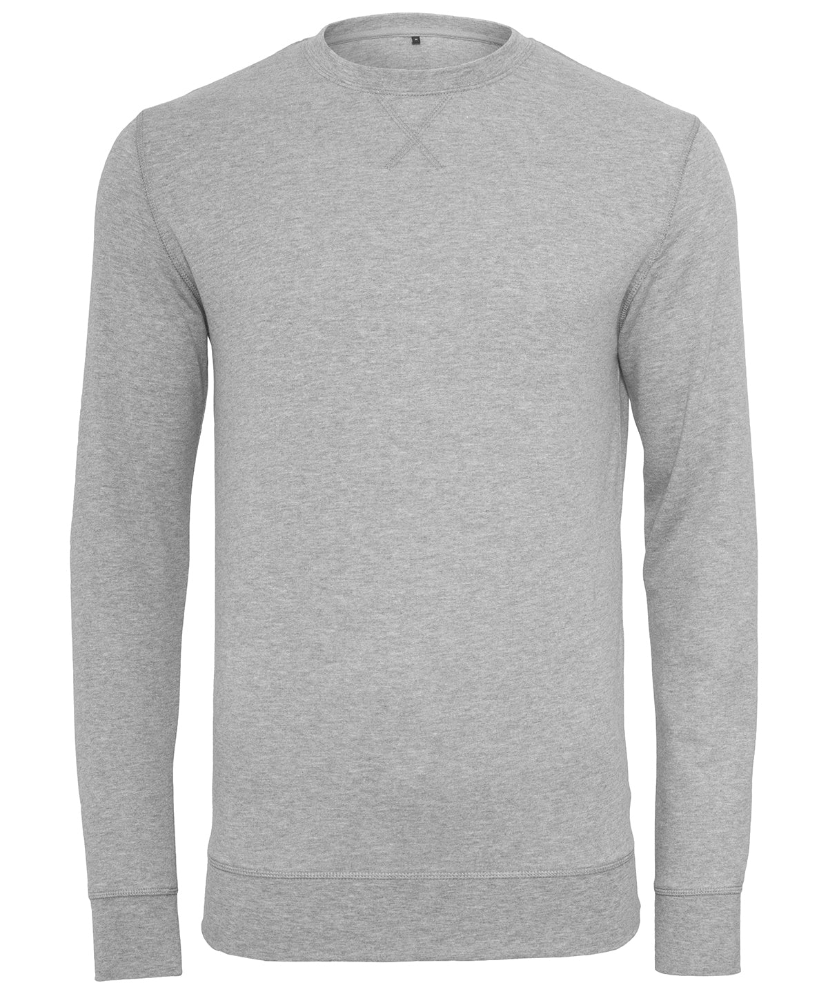 Tryck din logga på Sweatshirts från Build Your Brand - Anpassa Build Your Brand - Lätt Crew Sweatshirt i färgen Ljunggrå för företag, föreningar och privatpersoner