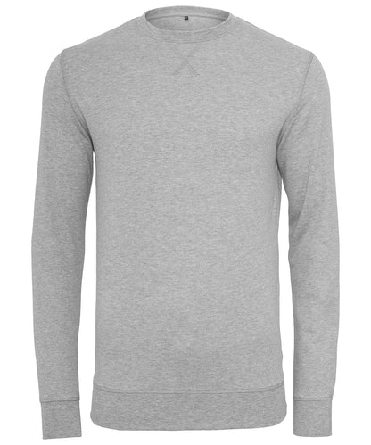 Tryck din logga på Sweatshirts från Build Your Brand - Anpassa Build Your Brand - Lätt Crew Sweatshirt i färgen Ljunggrå för företag, föreningar och privatpersoner