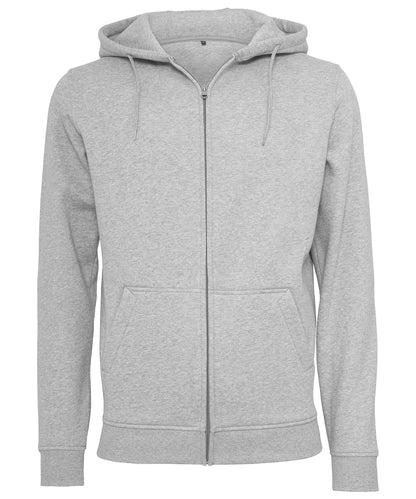 Tryck din logga på Hoodies från Build Your Brand - Anpassa Build Your Brand - Kraftig Hoodie med Dragkedja i färgen Ljunggrå för företag, föreningar och privatpersoner