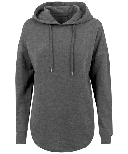 Tryck din logga på Hoodies från Build Your Brand - Anpassa Build Your Brand - Oversized Dam Hoodie i färgen Mörkgrå för företag, föreningar och privatpersoner