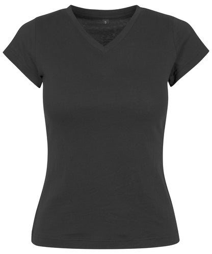 Tryck din logga på T-shirts från Build Your Brand - Anpassa Build Your Brand Basic Tee - Dam i färgen Svart för företag, föreningar och privatpersoner