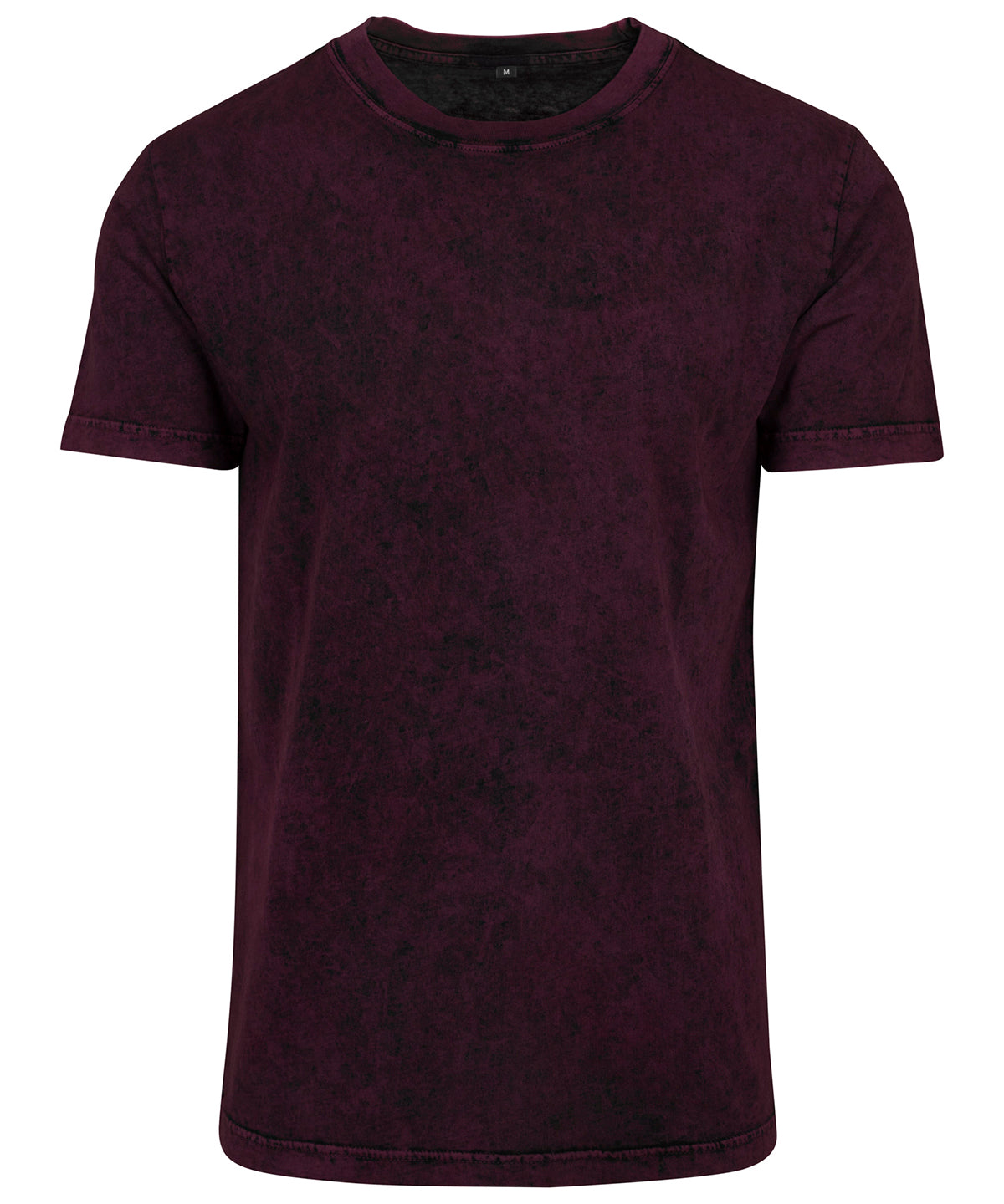 Tryck din logga på T-shirts från Build Your Brand - Anpassa Acid Wash T‑Shirt - Herr i färgen Mörk lila för företag, föreningar och privatpersoner