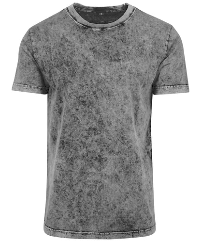 Tryck din logga på T-shirts från Build Your Brand - Anpassa Acid Wash T‑Shirt - Herr i färgen Mellangrå för företag, föreningar och privatpersoner