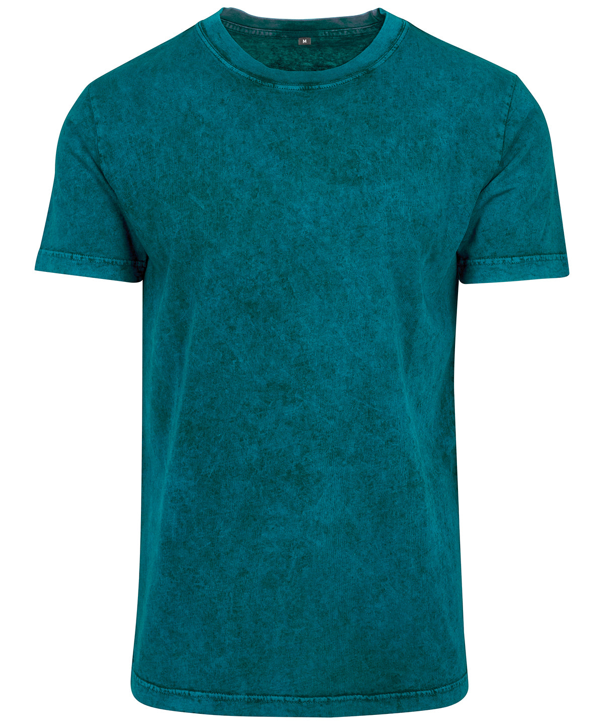 Tryck din logga på T-shirts från Build Your Brand - Anpassa Acid Wash T‑Shirt - Herr i färgen Teal för företag, föreningar och privatpersoner