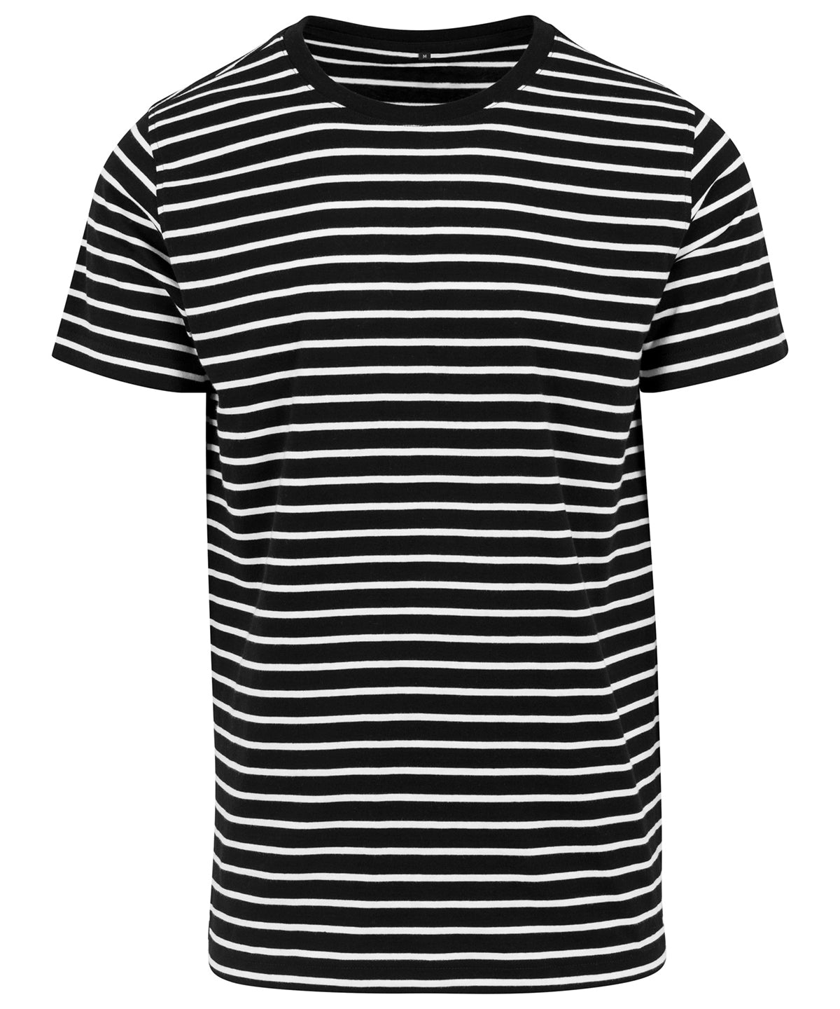 Tryck din logga på T-shirts från Build Your Brand - Anpassa Stripe T‑Shirt - Herr i färgen Randigt för företag, föreningar och privatpersoner
