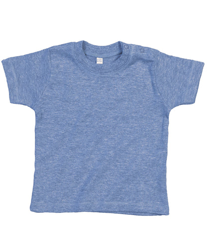 Tryck din logga på T-shirts från Babybugz - Anpassa Baby T i färgen Mellanblå för företag, föreningar och privatpersoner