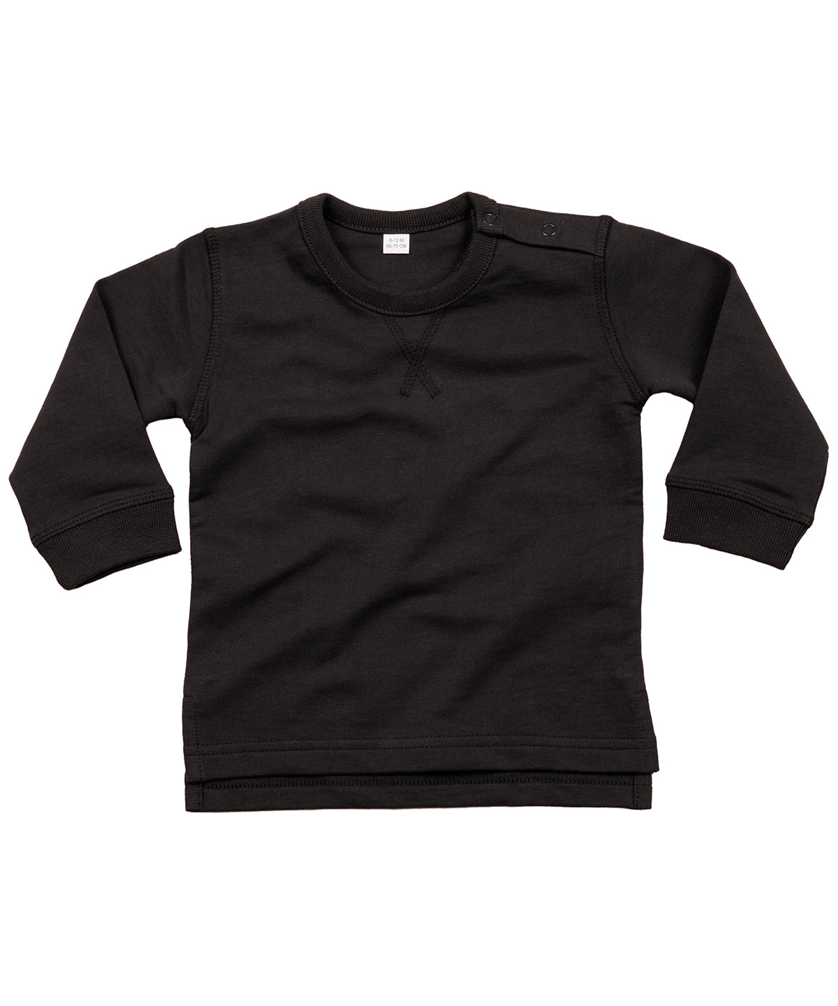 Tryck din logga på Sweatshirts från Babybugz - Anpassa Sweatshirt för baby i färgen Svart för företag, föreningar och privatpersoner