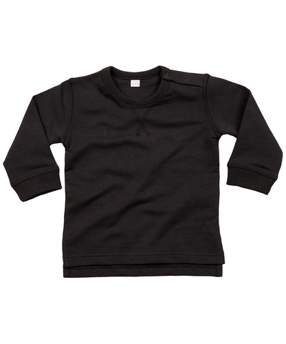Tryck din logga på Sweatshirts från Babybugz - Anpassa Sweatshirt för baby i färgen Svart för företag, föreningar och privatpersoner