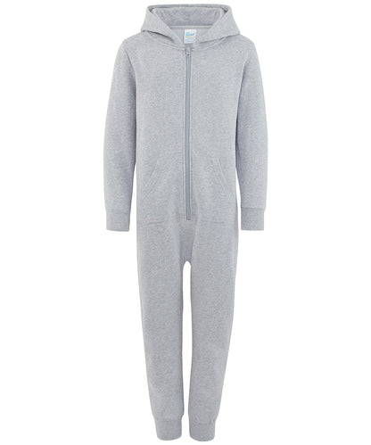 Tryck din logga på Jumpsuits från Comfy Co - Anpassa Barn allt-i-ett i färgen Ljunggrå för företag, föreningar och privatpersoner
