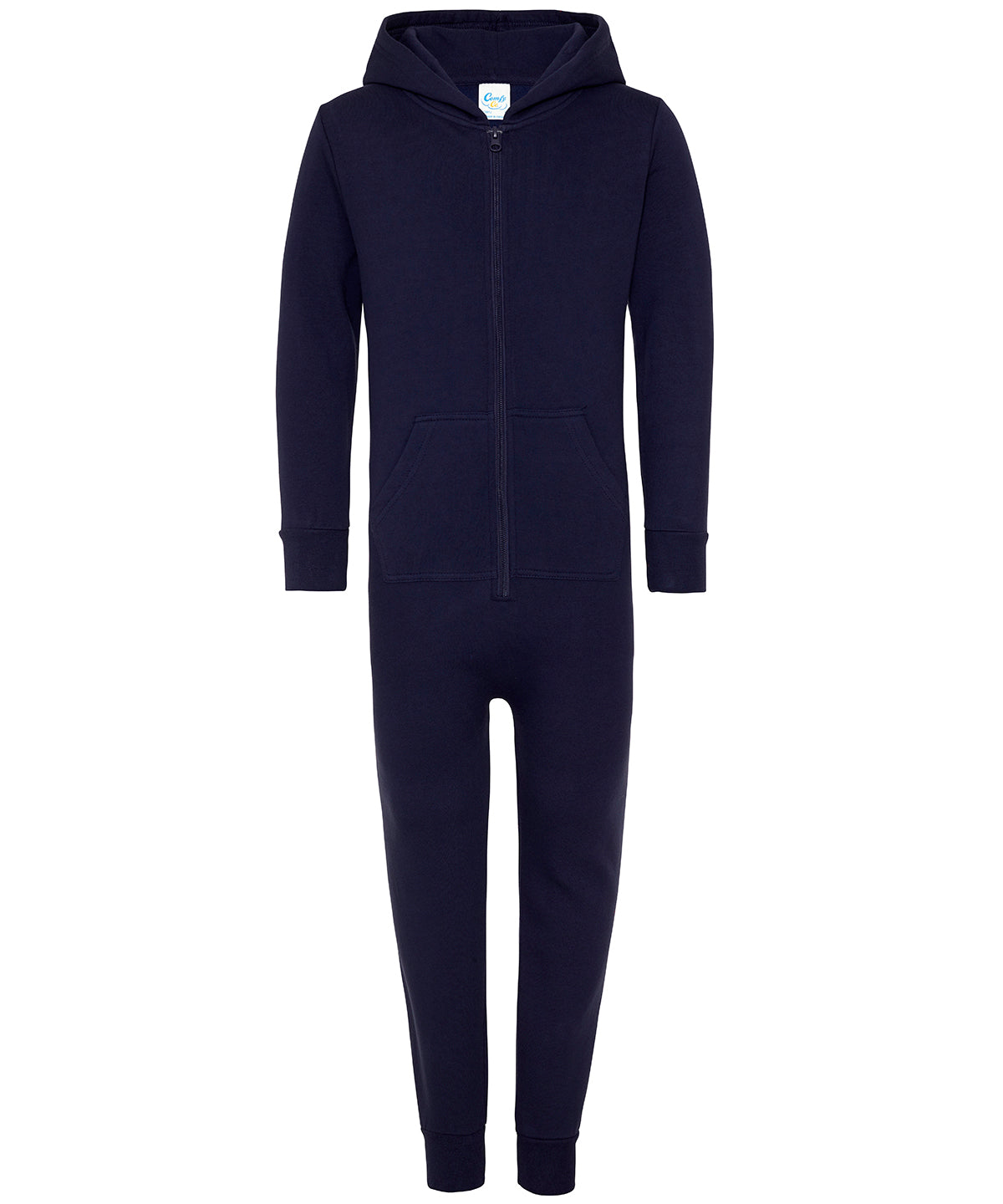 Tryck din logga på Jumpsuits från Comfy Co - Anpassa Barn allt-i-ett i färgen Marinblå för företag, föreningar och privatpersoner