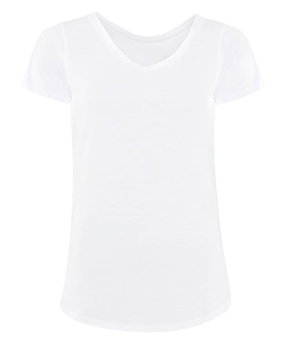 Tryck din logga på T-shirts från Comfy Co - Anpassa Gals lounge T i färgen Vit för företag, föreningar och privatpersoner