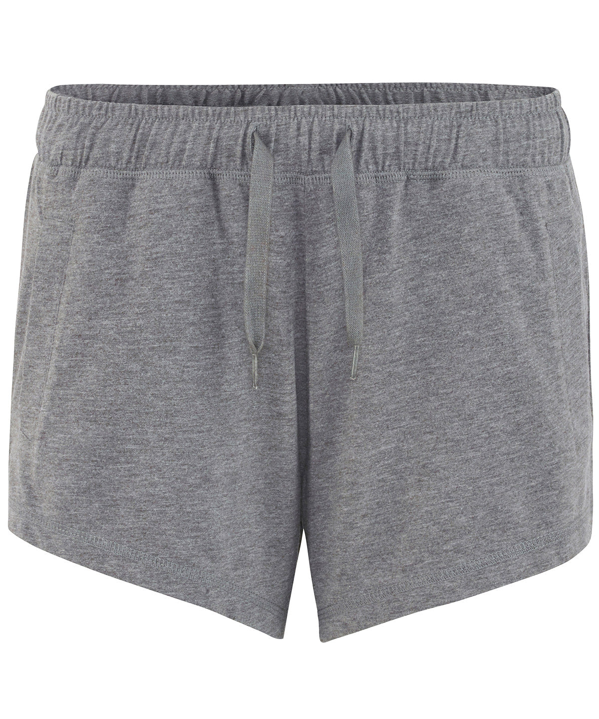 Tryck din logga på Shorts från Comfy Co - Anpassa Gals lounge shorts i färgen Mellangrå för företag, föreningar och privatpersoner