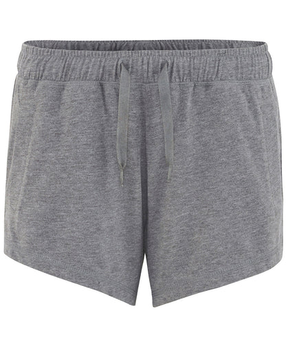 Tryck din logga på Shorts från Comfy Co - Anpassa Gals lounge shorts i färgen Mellangrå för företag, föreningar och privatpersoner