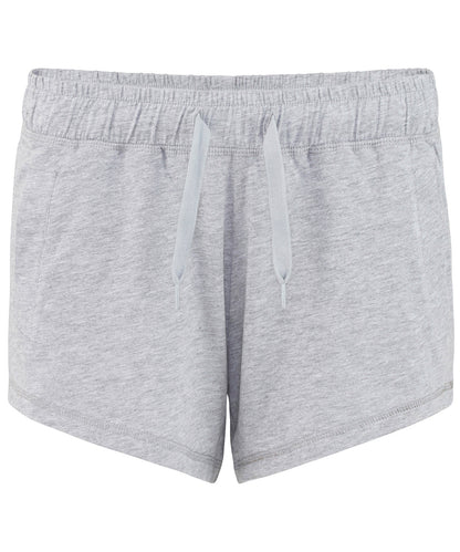 Tryck din logga på Shorts från Comfy Co - Anpassa Gals lounge shorts i färgen Ljunggrå för företag, föreningar och privatpersoner