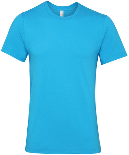 Tryck din logga på T-shirts från Bella Canvas - Anpassa Unisex Crew Neck Jersey T-Shirt i färgen Turkos för företag, föreningar och privatpersoner