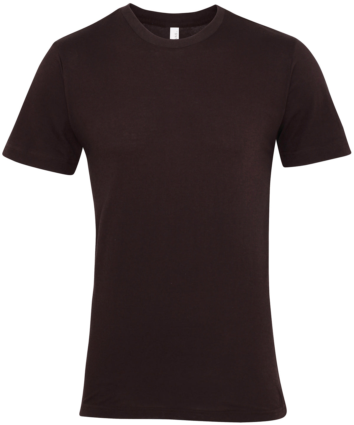 Tryck din logga på T-shirts från Bella Canvas - Anpassa Unisex Crew Neck Jersey T-Shirt i färgen Mörkbrun för företag, föreningar och privatpersoner