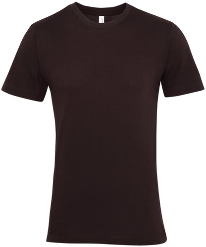 Tryck din logga på T-shirts från Bella Canvas - Anpassa Unisex Crew Neck Jersey T-Shirt i färgen Mörkbrun för företag, föreningar och privatpersoner