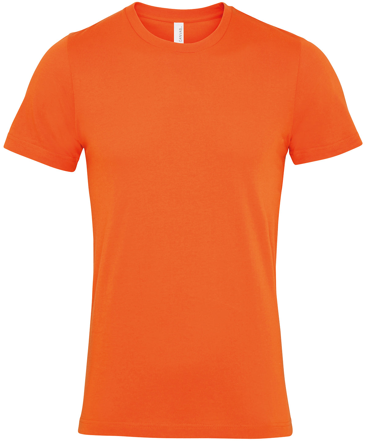 Tryck din logga på T-shirts från Bella Canvas - Anpassa Unisex Crew Neck Jersey T-Shirt i färgen Mellan Orange för företag, föreningar och privatpersoner