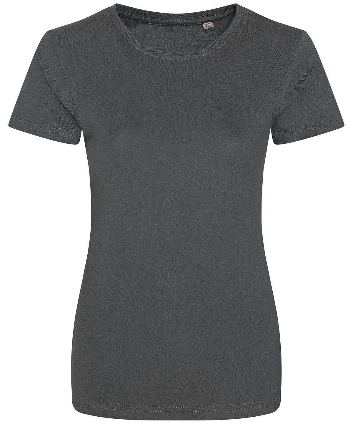 Tryck din logga på T-shirts från AWDis Ecologie - Anpassa Cascade Organic T-Shirt - Dam i färgen Mörkgrå för företag, föreningar och privatpersoner