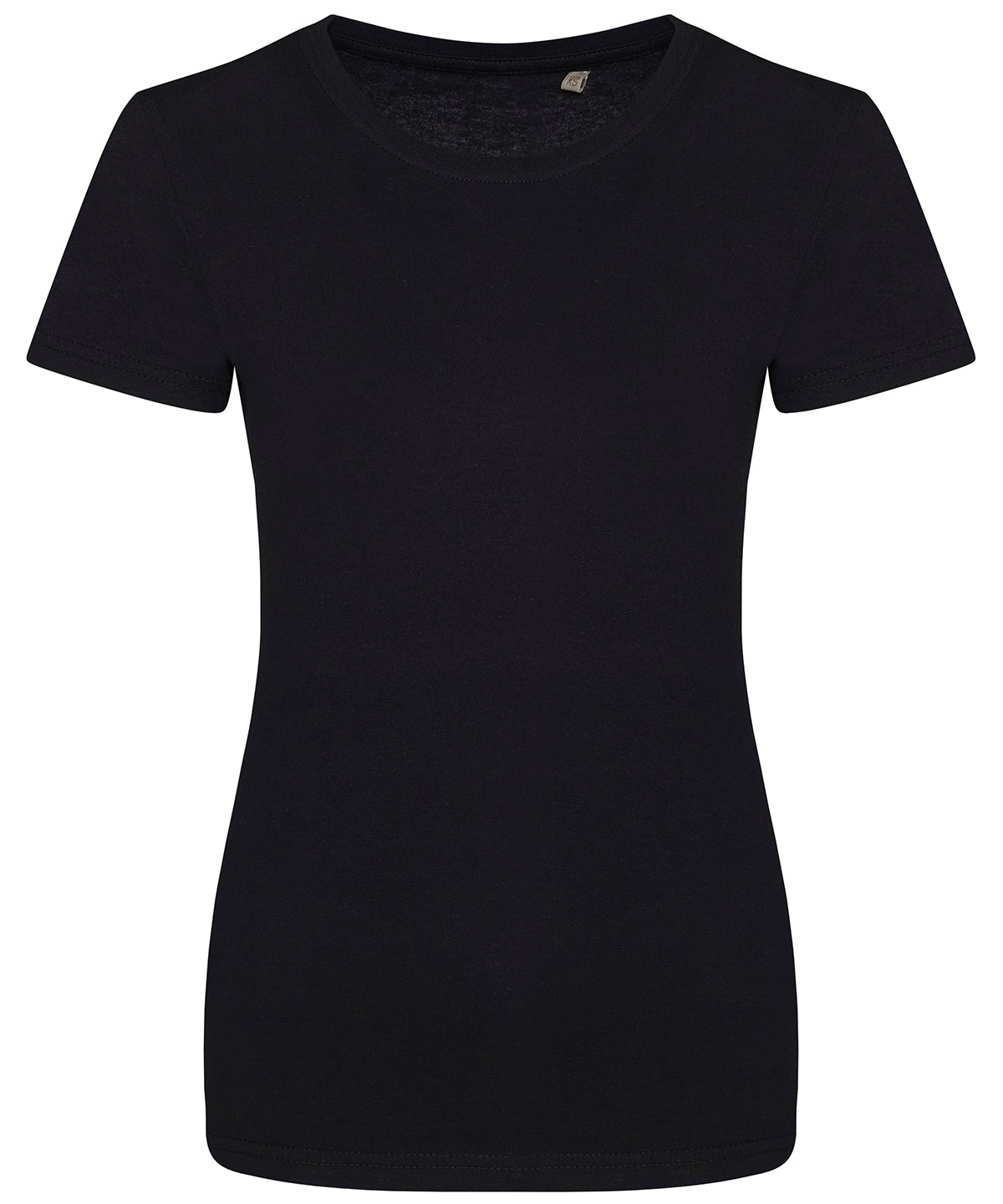 Tryck din logga på T-shirts från AWDis Ecologie - Anpassa Cascade Organic T-Shirt - Dam i färgen Svart för företag, föreningar och privatpersoner