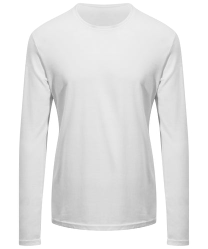 Tryck din logga på T-shirts från AWDis Ecologie - Anpassa Erawan Organic Long Sleeve T-Shirt i färgen Vit för företag, föreningar och privatpersoner