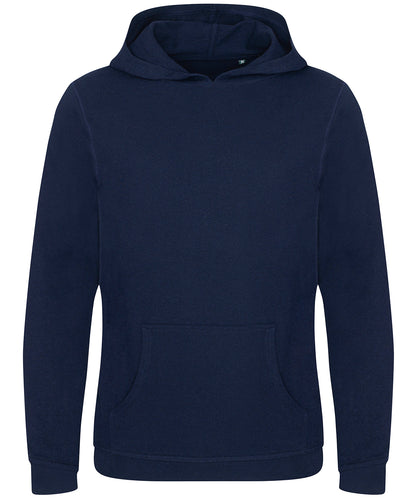 Tryck din logga på Hoodies från AWDis Ecologie - Anpassa AWDis Ecologie - Lusaka Regen Hoodie i färgen Marinblå för företag, föreningar och privatpersoner