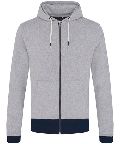 Tryck din logga på Hoodies från AWDis Ecologie - Anpassa AWDis Ecologie - Okavango Regen Zoodie i färgen Ljunggrå för företag, föreningar och privatpersoner