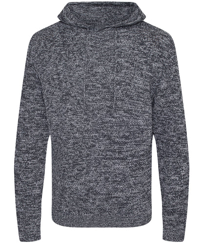 Tryck din logga på Hoodies från AWDis Ecologie - Anpassa AWDis Ecologie - Iguazu Regenererad Stickad Hoodie i färgen Ljunggrå för företag, föreningar och privatpersoner