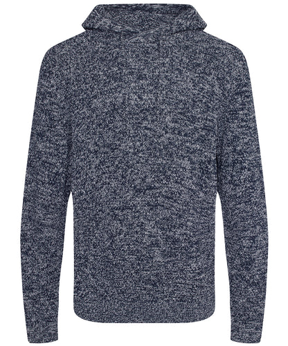 Tryck din logga på Hoodies från AWDis Ecologie - Anpassa AWDis Ecologie - Iguazu Regenererad Stickad Hoodie i färgen Marinblå för företag, föreningar och privatpersoner