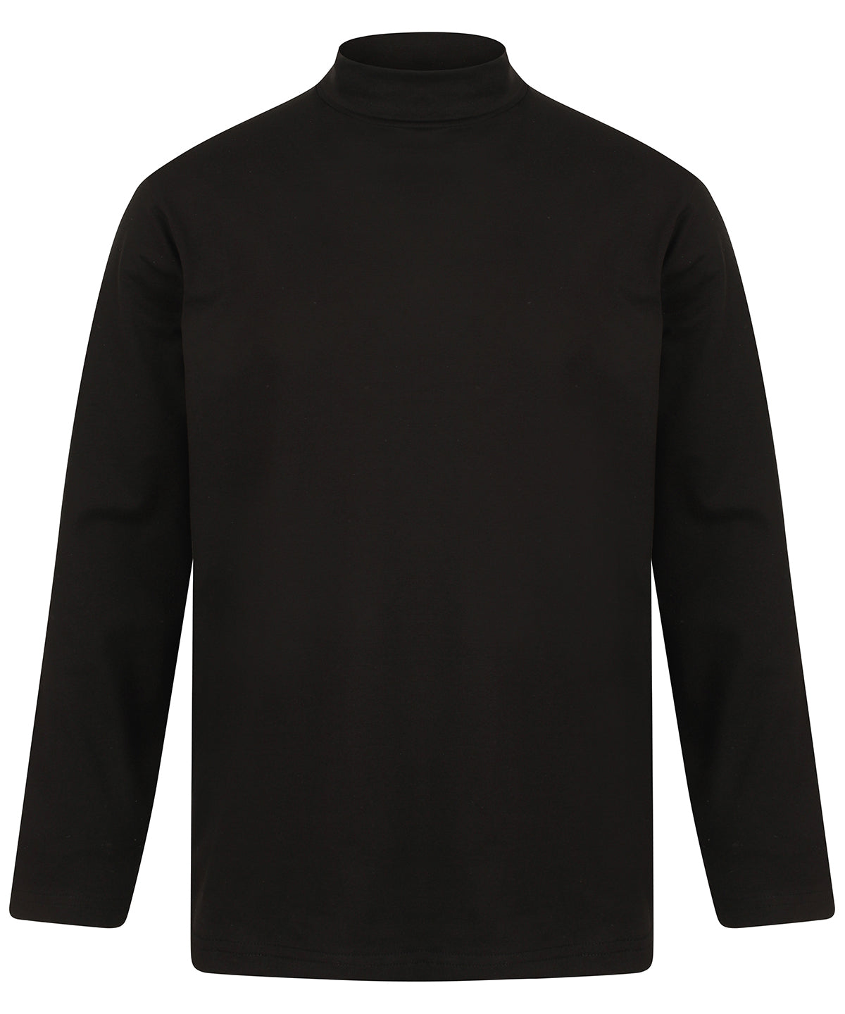 Tryck din logga på Sweatshirts från Henbury - Anpassa Henbury - Långärmad Top med Rullhals i färgen Svart för företag, föreningar och privatpersoner