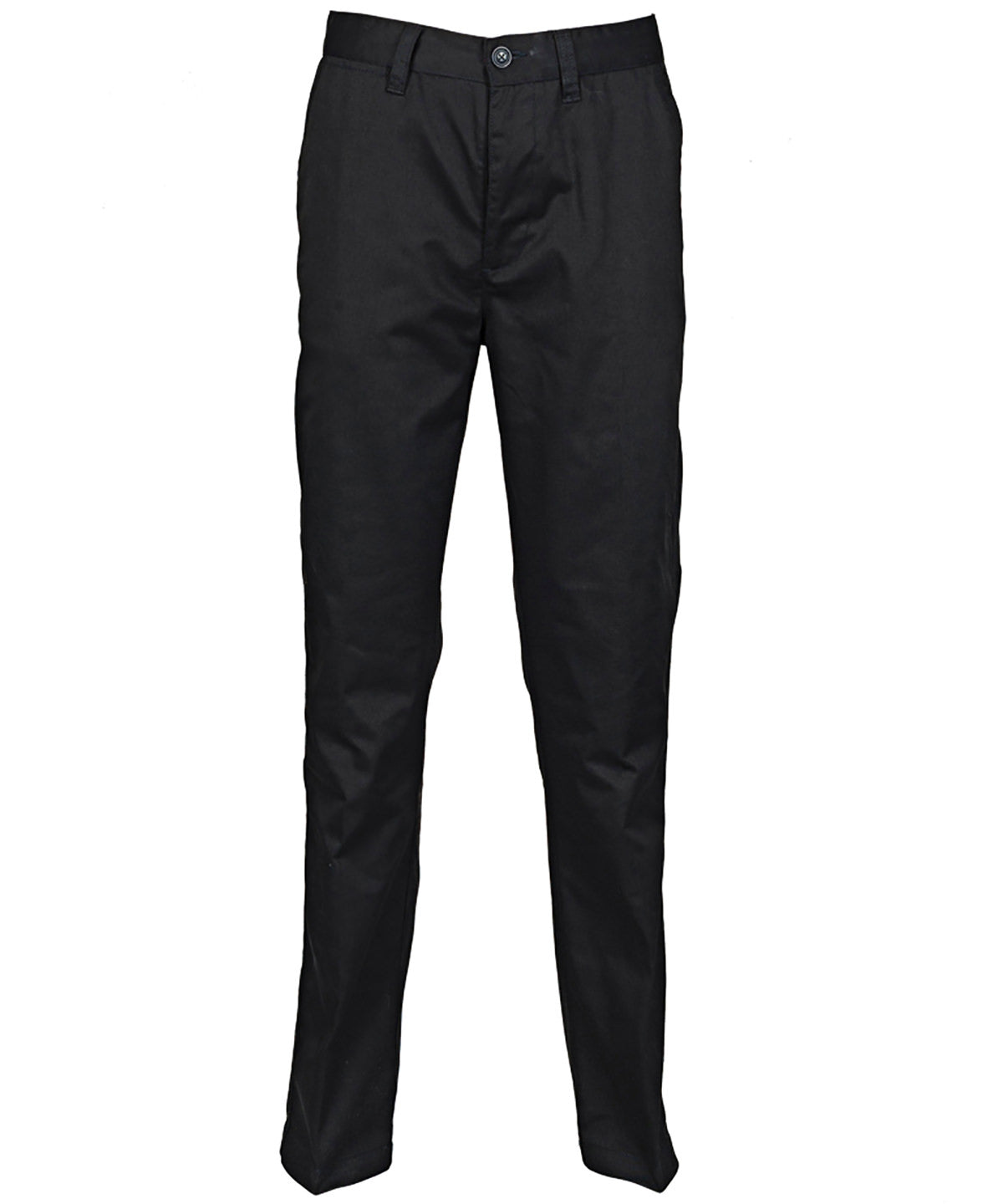 Tryck din logga på Chinos från Henbury - Anpassa Chinobyxa 65/35 med platt front för dam i färgen Svart för företag, föreningar och privatpersoner