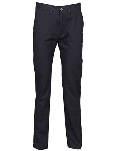Tryck din logga på Chinos från Henbury - Anpassa Chinobyxa 65/35 med platt front för dam i färgen Marinblå för företag, föreningar och privatpersoner