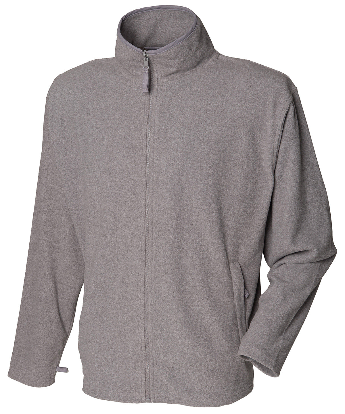 Tryck din logga på Fleece från Henbury - Anpassa Jacka i microfleece i färgen Ljunggrå för företag, föreningar och privatpersoner