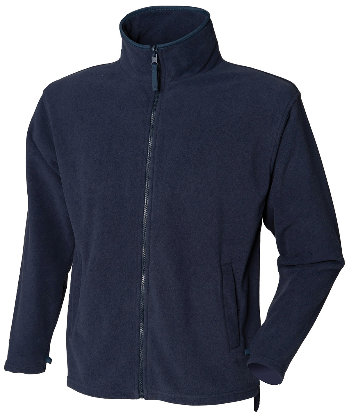 Tryck din logga på Fleece från Henbury - Anpassa Jacka i microfleece i färgen Marinblå för företag, föreningar och privatpersoner