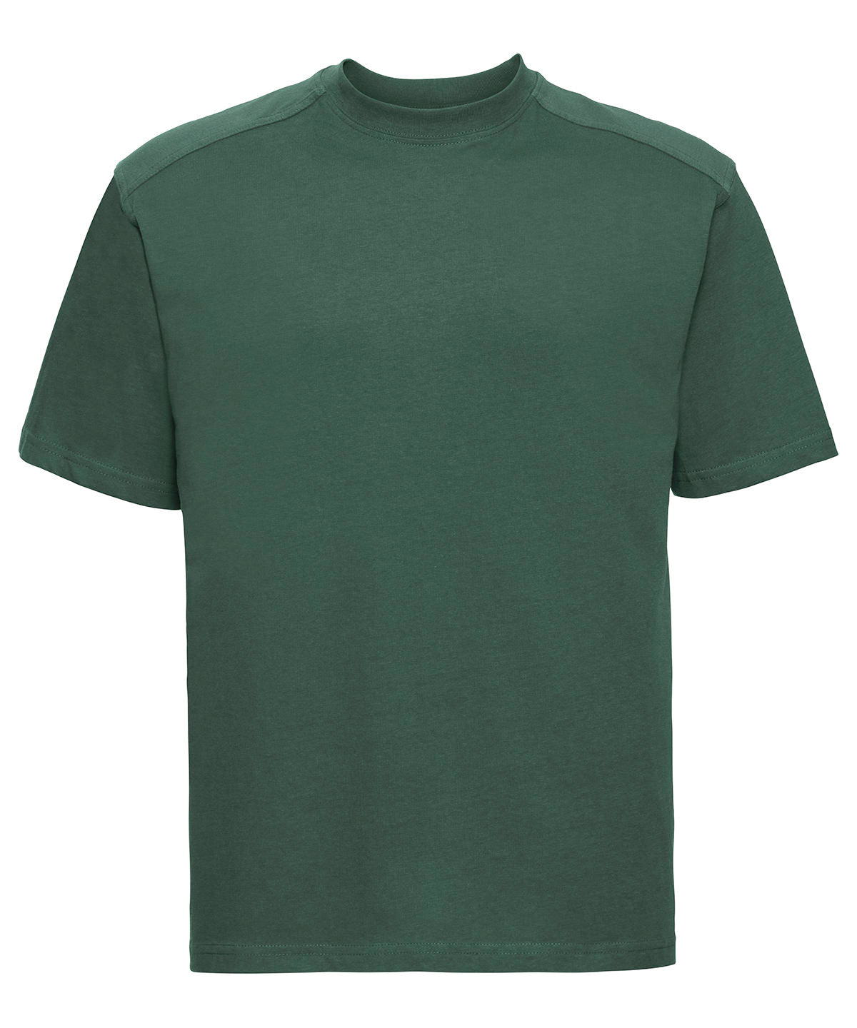 Tryck din logga på T-shirts från Russell Europe - Anpassa Workwear T-Shirt - Herr i färgen Djup grön för företag, föreningar och privatpersoner